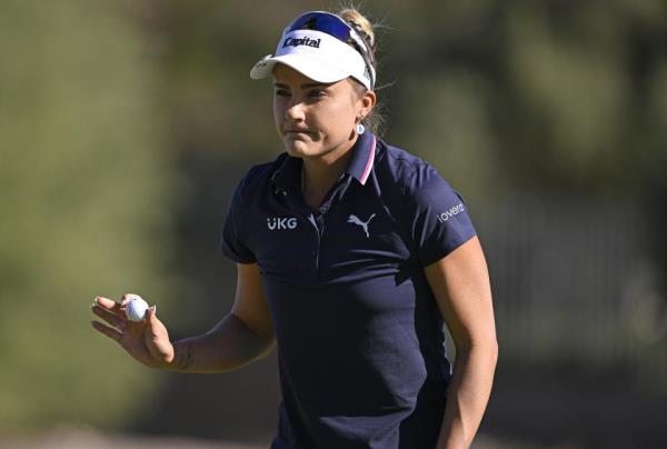 Lexi Thompson is trying to make history at the Shriners Children's Open at TPC Summerlin on October 13, 2023 in Las Vegas, Nevada. (Photo by Orlando Ramirez/Getty Images)