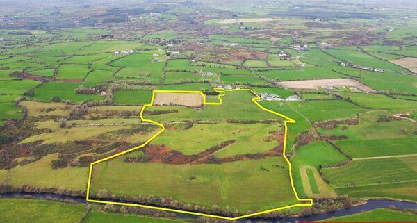 The Bandon River forms the southern boundary of the 40-acre farm.